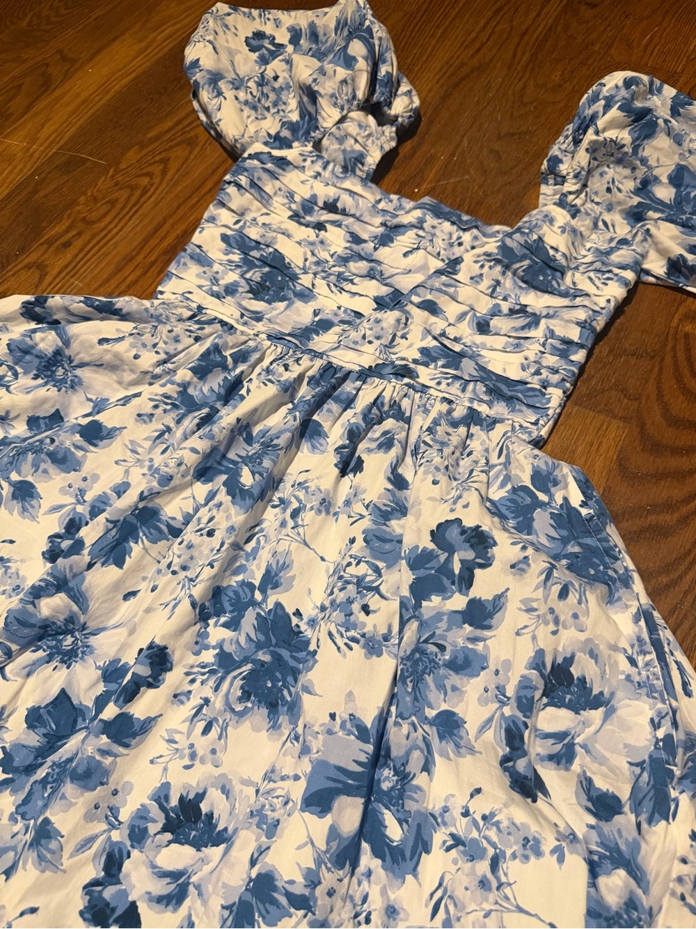 The A&F Emerson Poplin Puff Sleeve Midi Dress - Picture 2 of 4